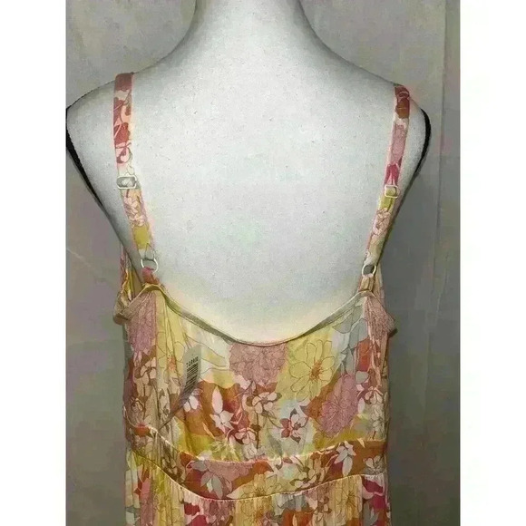 Torrid Midi Super‎ Soft Tiered Floral Peach Spaghetti Strap Dress w/ Pockets 2X - Picture 8 of 10